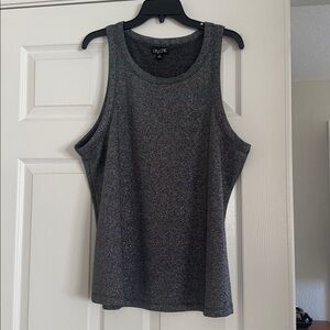 City Chic Womens Metallic Grey Tank Top XL